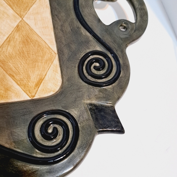 Vintage Deb Hrabik 2001‎ Ceramic Harley Quinn Pattern Serving Platter - Picture 4 of 8